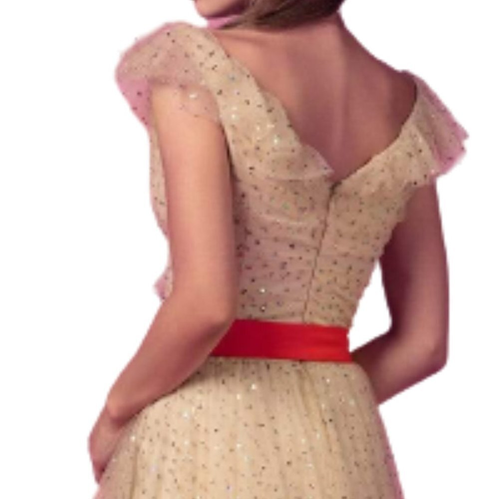SALE NWT Beside Couture by Gemy ED 1552SD Tulle Prom Dress Nude Size 20 - Picture 5 of 7